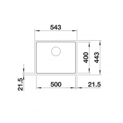 Zlewozmywak Blanco SUBLINE 500-IF SteelFrame czarny bez korka aut., InFino 524 107
